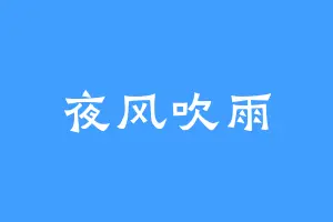 夜风吹雨