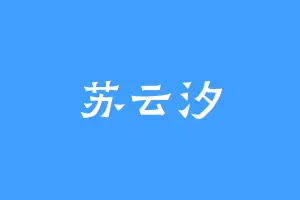 苏云汐