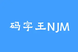 码字王NJM