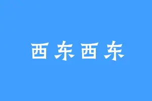西东西东