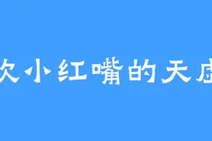 喜欢小红嘴的天虚帝