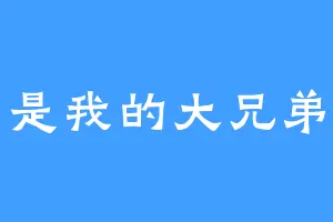 是我的大兄弟