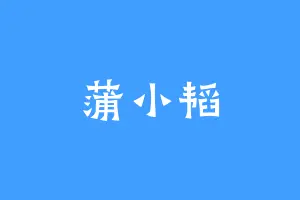 蒲小韬