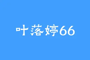 叶落婷66