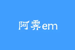 阿霁em