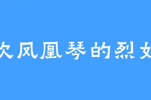 喜欢凤凰琴的烈如歌