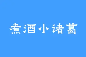 煮酒小诸葛