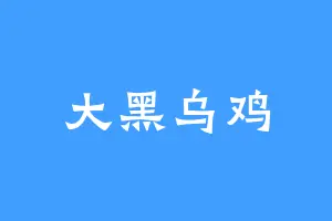 大黑乌鸡