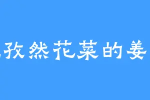 爱吃孜然花菜的姜彩妍