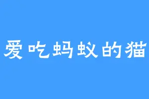 爱吃蚂蚁的猫